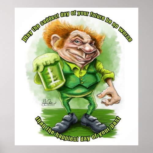 Irish greeting for Saint Patricks Day Poster