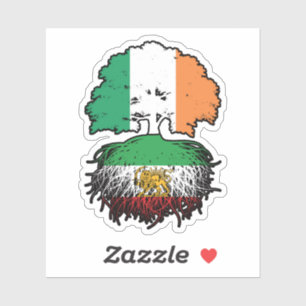 Irish Grown Iranian Roots Lion and Sun Sticker