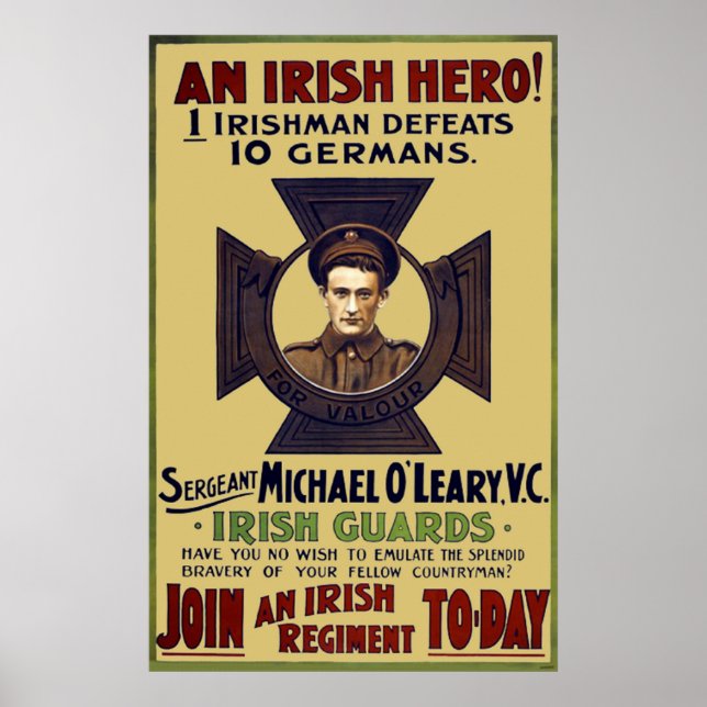 Irish Guard Hero WW I Poster (Front)