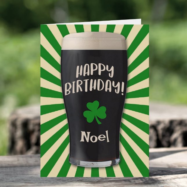 Irish Guinness Pint Happy Birthday Card (Creator Uploaded)