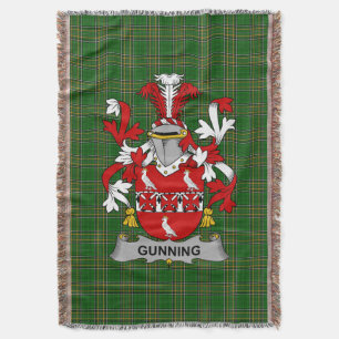 Irish Gunning or O_Gunning Coat of Arms Family Cr Throw Blanket