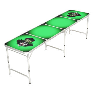 Irish Halloween Clown Green Beer Pong Table