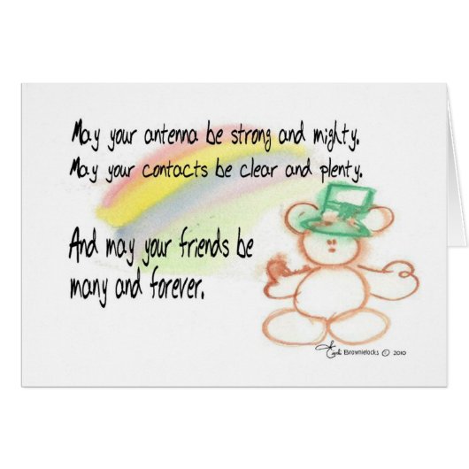 Irish Ham Radio Blessing Cards (Front Horizontal)