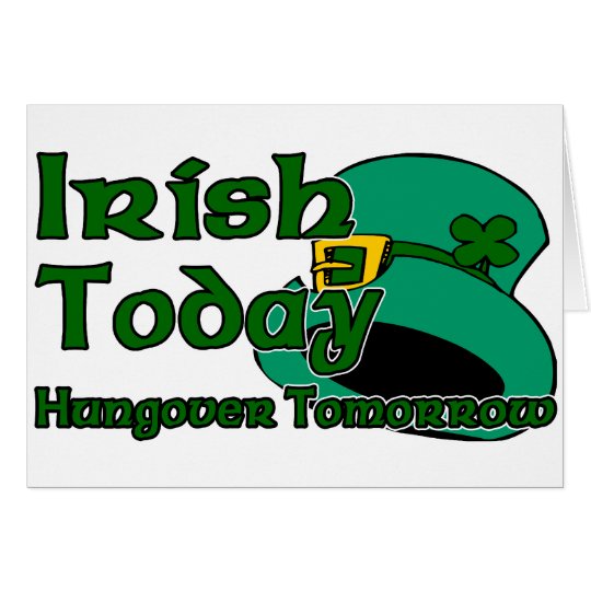 Irish Hangover Card