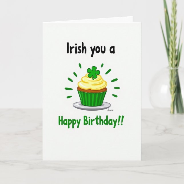 Irish Happy Birthday Fun Card (Front)