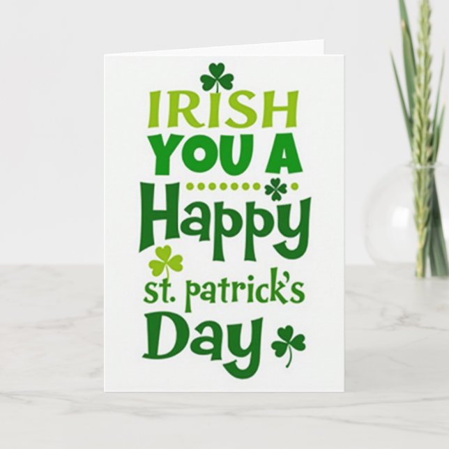 Irish Happy Day Greeting Card (Front)