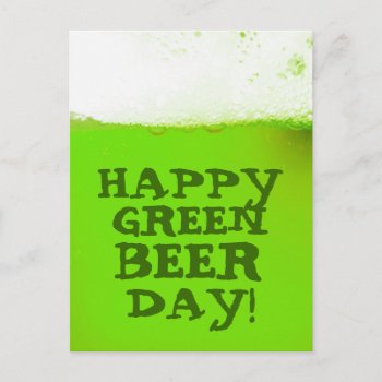 Irish Happy Green Beer Day Postcard by Beershop at Zazzle