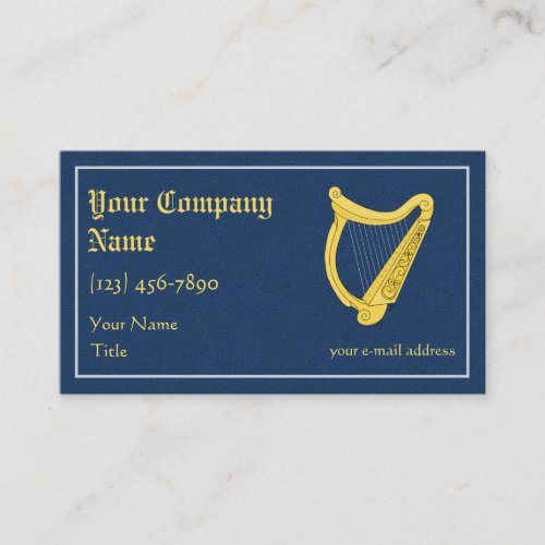 Irish Harp Business Card