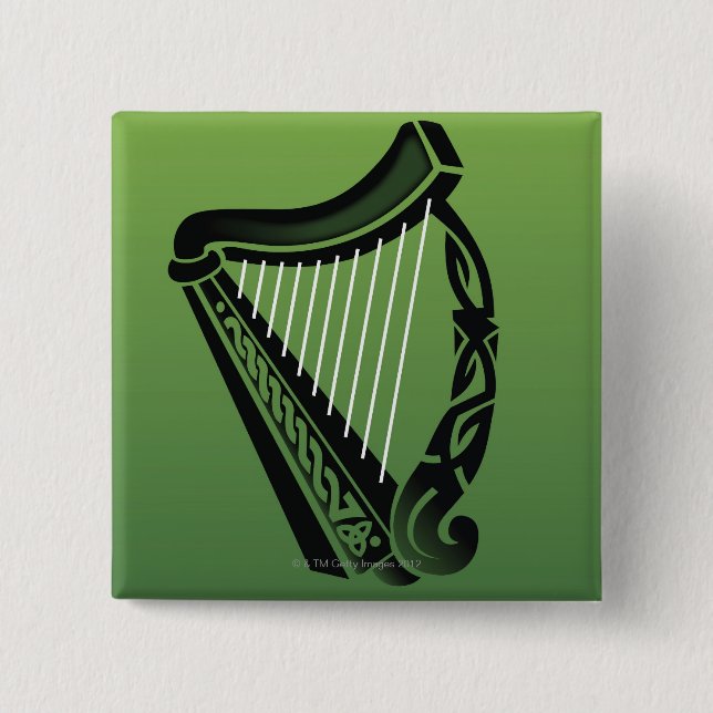 Irish harp button (Front)