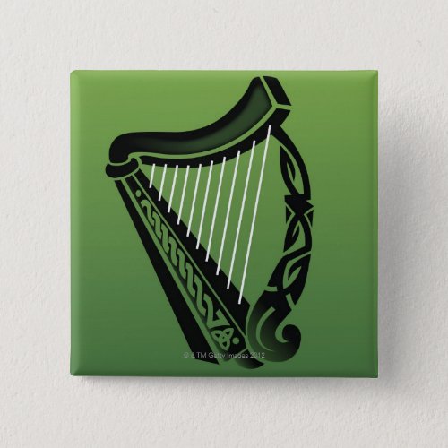 Irish harp button
