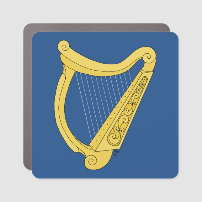 Irish Harp Car Magnet (Front)