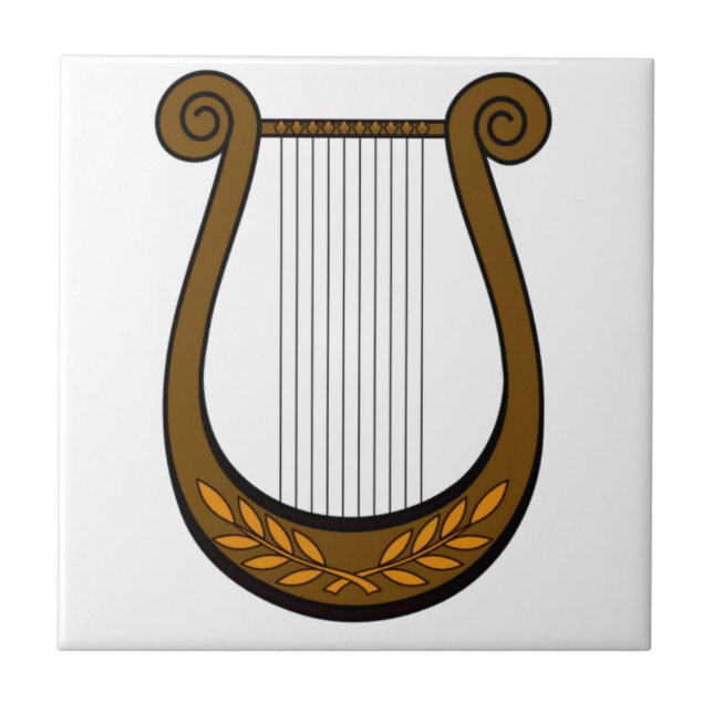 Irish Harp Ceramic Tile (Front)