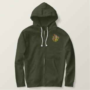 Irish Harp Embroidered Hoodie