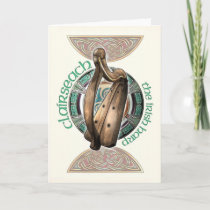 Irish Harp Greeting Card