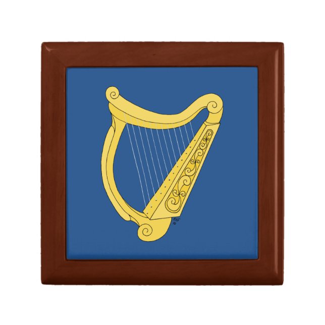 Irish Harp Jewelry Box (Front)