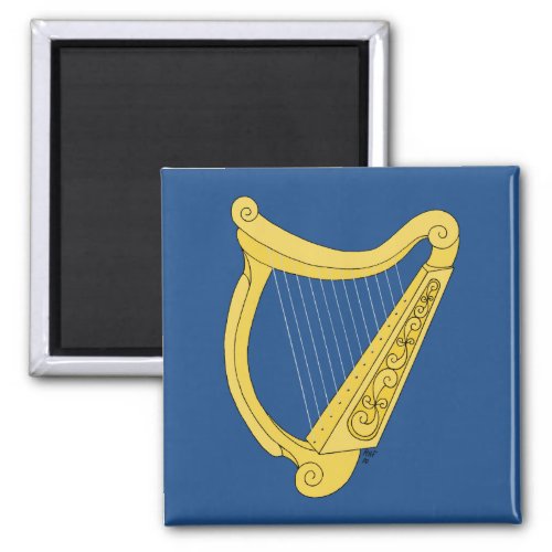 Irish Harp Magnet