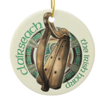 Irish Harp Pendant/Ornament Ceramic Ornament