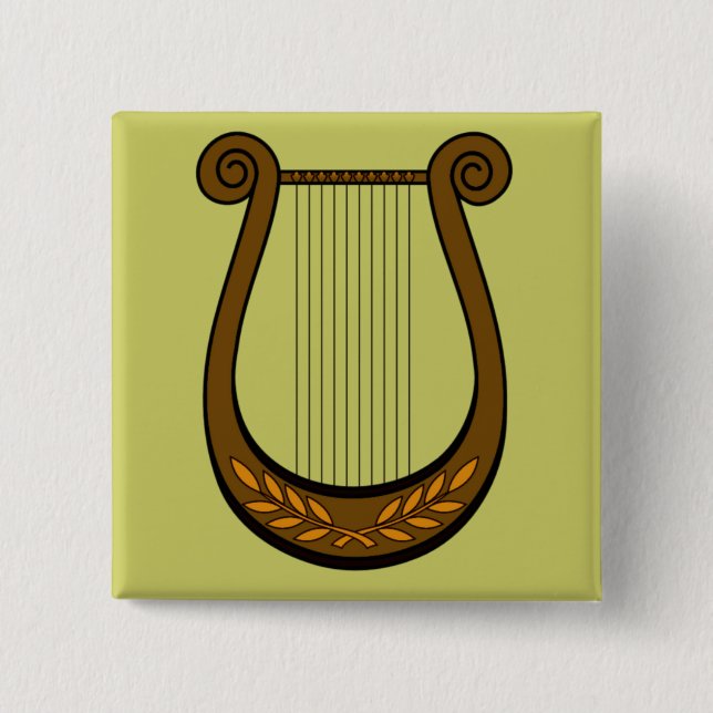 Irish Harp Pinback Button (Front)