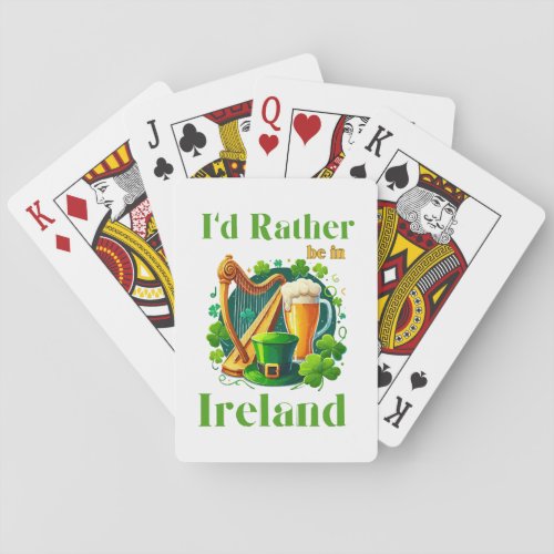 Irish Harp Playing Cards