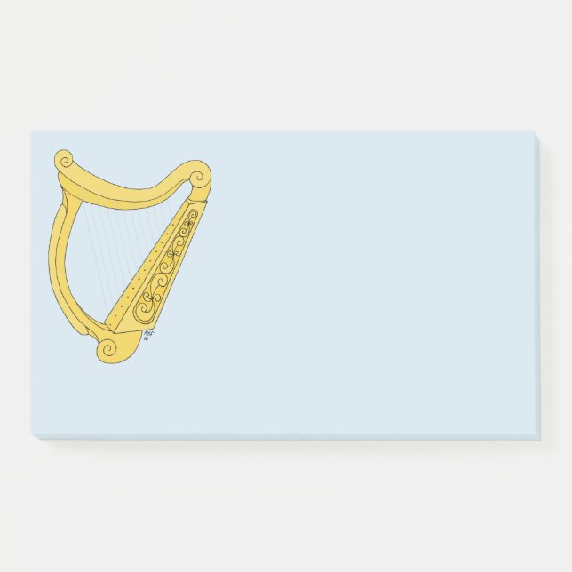 Irish Harp Post-it Notes (Front)