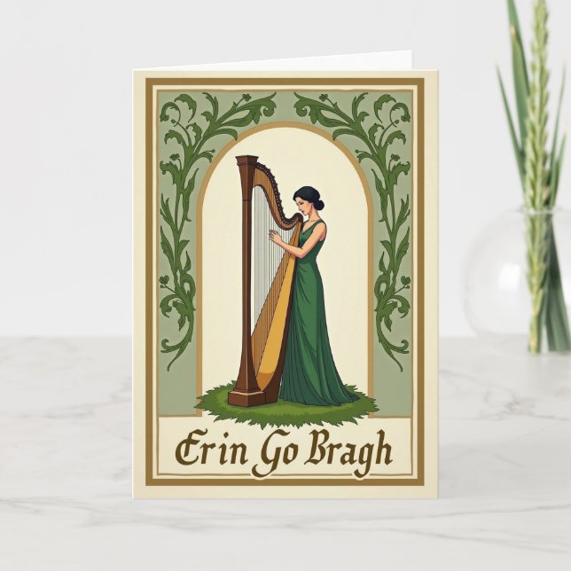Irish Harp Serenade Art Card (Front)