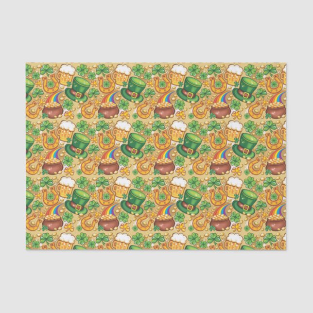 Irish Hat And Coins Tissue Paper (Front)