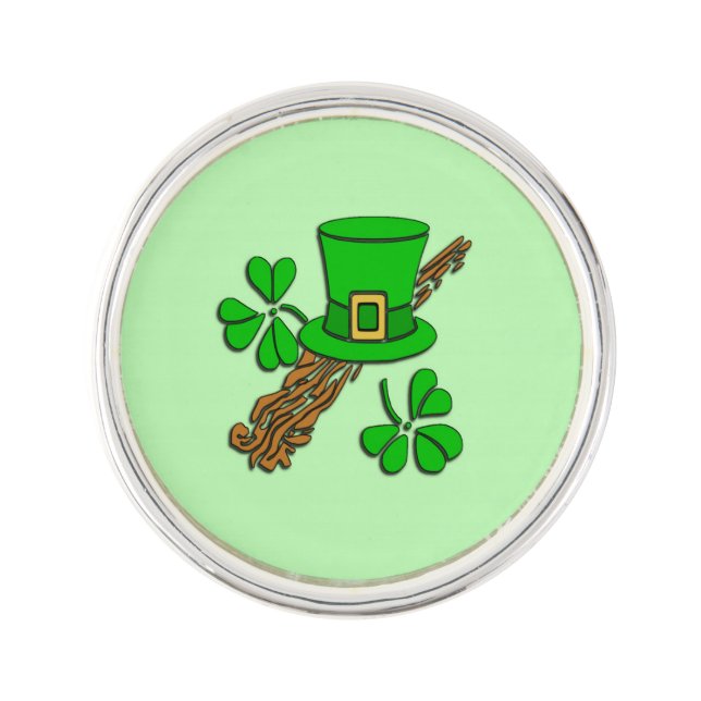 Irish Hat Green Lapel Pin (Front)