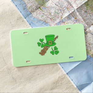 Irish Hat Green License Plate