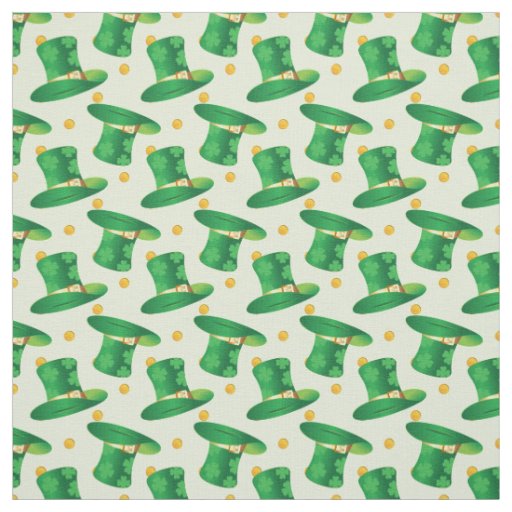 irish Hat st patricks day pattern Fabric