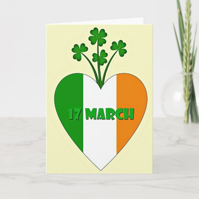 Irish Heart 17 March Card (Front)
