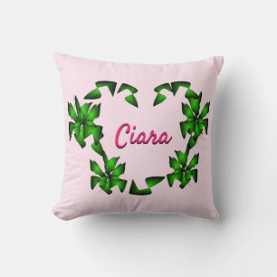 Irish Heart Ciara  Baby Blanket Throw Pillow