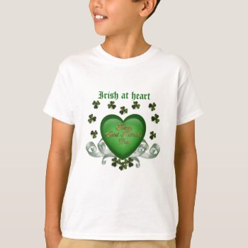 Irish Heart Erin Go Bragh Green Heart T-shirt by Irisangel at Zazzle
