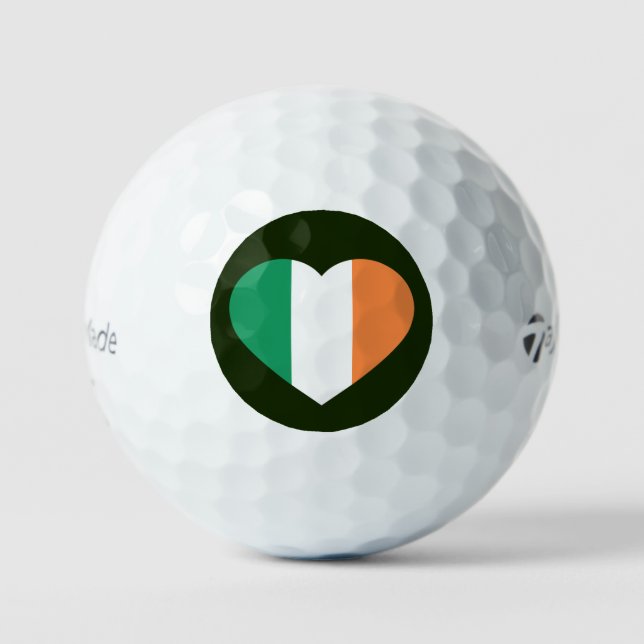 Irish Heartflag tmtp5 gbcnt Golf Balls (Front)