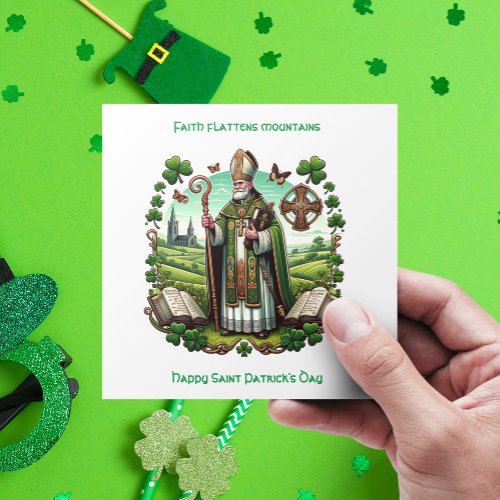Irish Heritage Traditional Bishop Saint Patricks Holiday Card