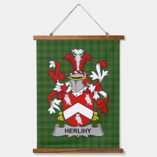 Irish Herlihy or O_Herlihy Coat of Arms Family Cre Hanging Tapestry