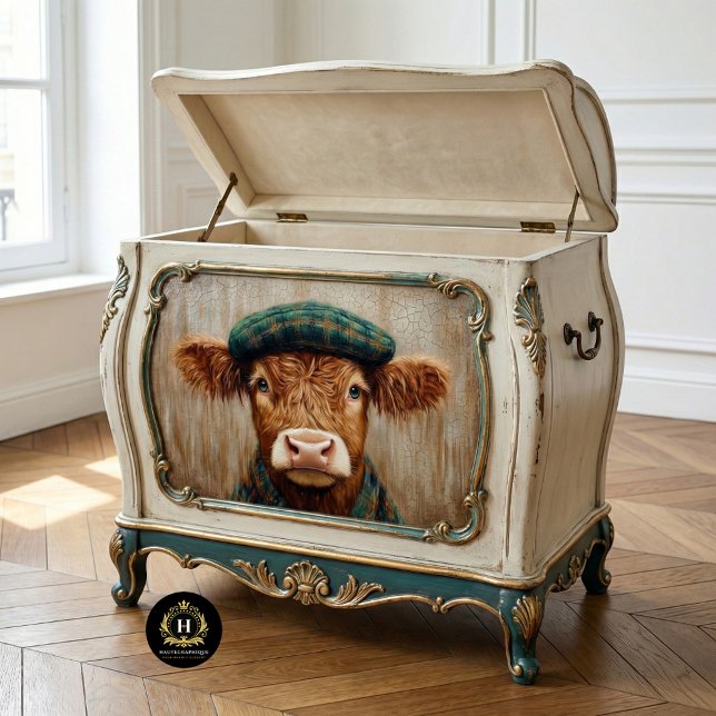 Irish Highland Cow Rustic Boho Farmhouse Decoupage Tissue Paper (Creator Uploaded)