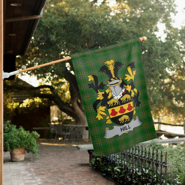  Irish Hill Coat of Arms Family Crest Ireland House Flag (In SItu)