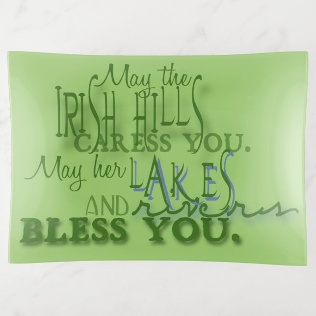 Irish Hills Blessing Trinket Tray (Front)