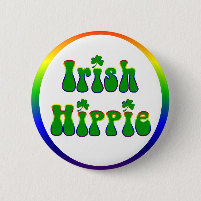 Irish Hippie Round Button (Front)