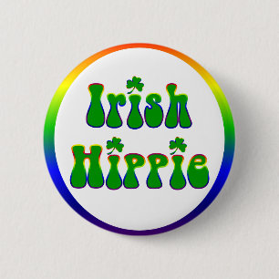 Irish Hippie Round Button