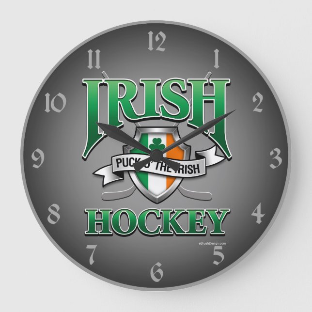 Irish Hockey Large Clock (Front)