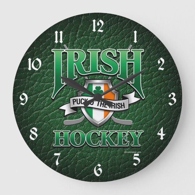 Irish Hockey Large Clock (Front)