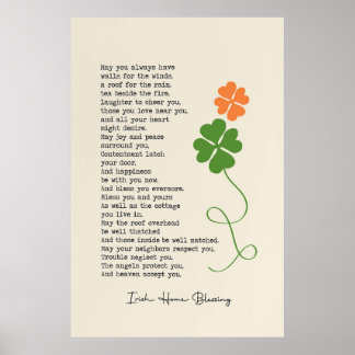 Irish Home Blessing Poster