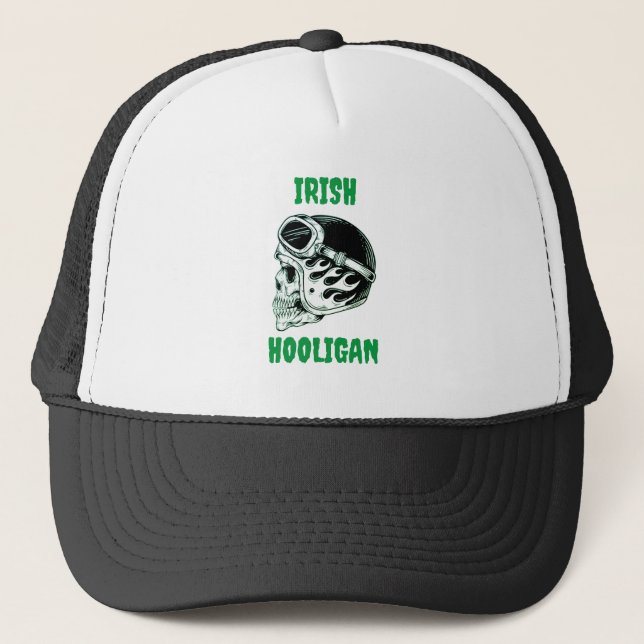 Irish Hooligan Biker Ball Cap (Front)