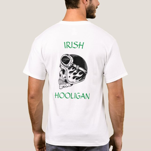 Irish Hooligan Biker T-Shirt (Back)