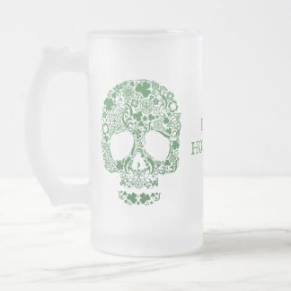 IRISH HOOLIGAN ST PARICK'S DAY FROSTED GLASS BEER MUG