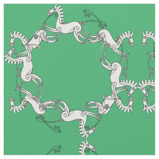 Irish horses knot design fabric