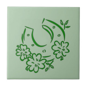 Irish Horseshoe Ceramic Tile