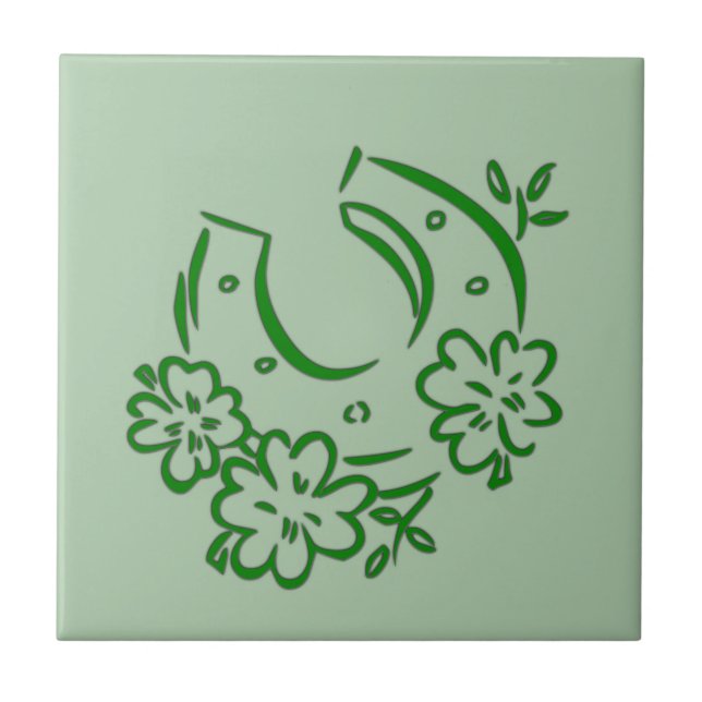 Irish Horseshoe Ceramic Tile (Front)