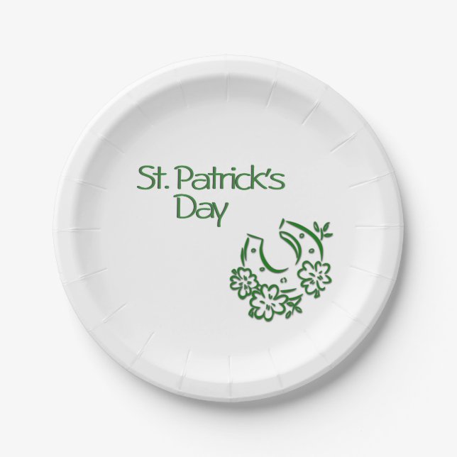 Irish Horseshoe Paper Plates (Front)
